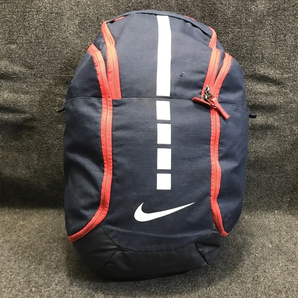 Nike BA5554-414 Hoops Elite Pro Basketball Backpack Navy/Red 38L Polyester Bag